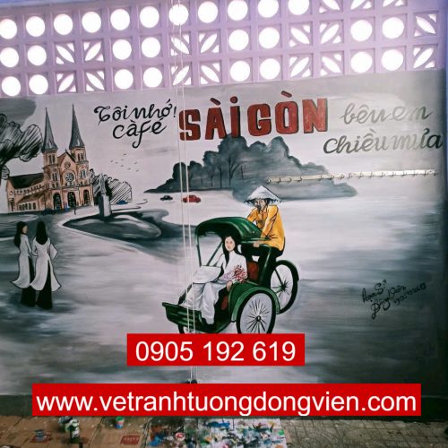 Tranh tường cafe