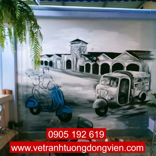 Tranh sài gòn xưa