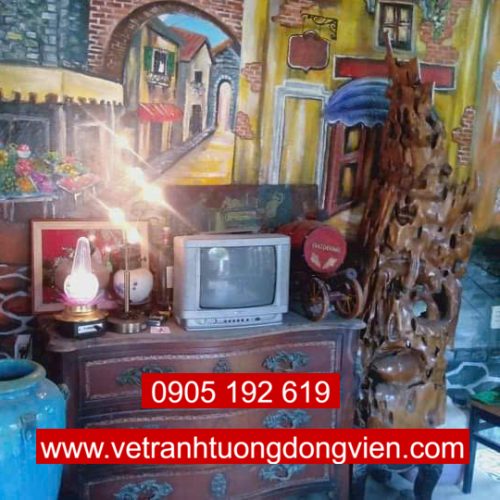 Tranh tường cafe