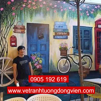 Tranh tường cafe
